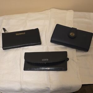 Coach Black and Navy Wallet Collection